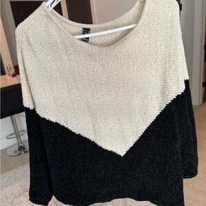 Windsor Black and Cream Chevron Sweater